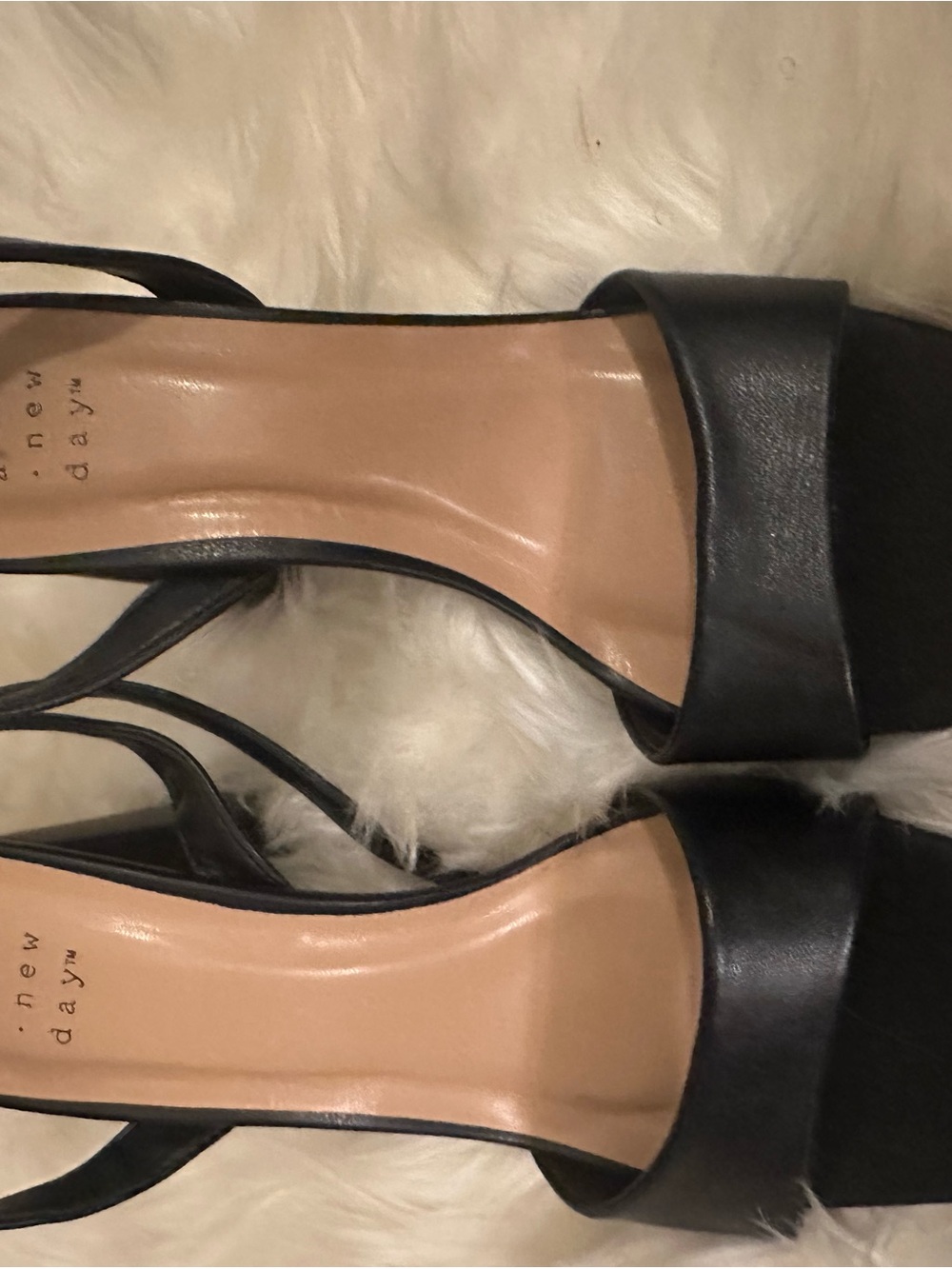 Black Women's Strappy Block Heel Sandals